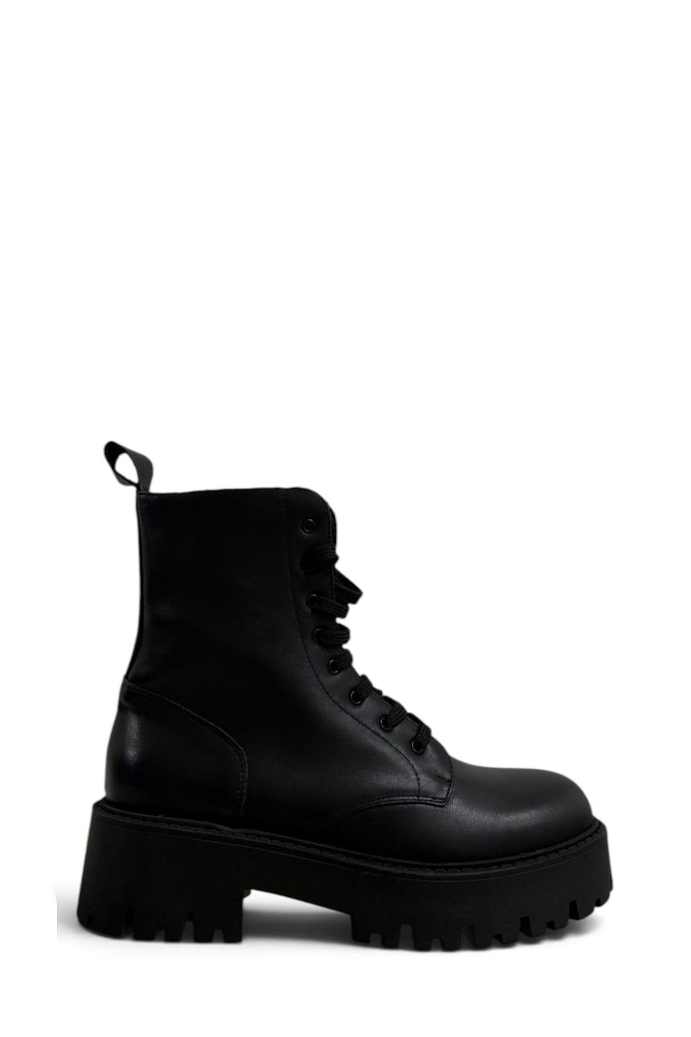 Anfibio basso con lacci in pelle nero - Noah
