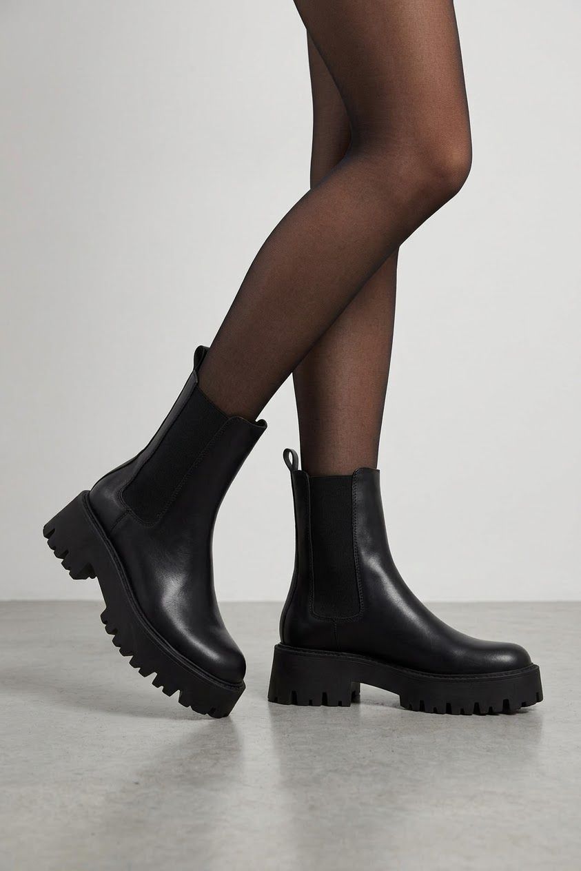 Anfibio basso in pelle nero - Henry