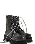 Bottines à double lacet en cuir noir - Royce