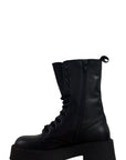 Anfibio con zip in pelle nero - Patty