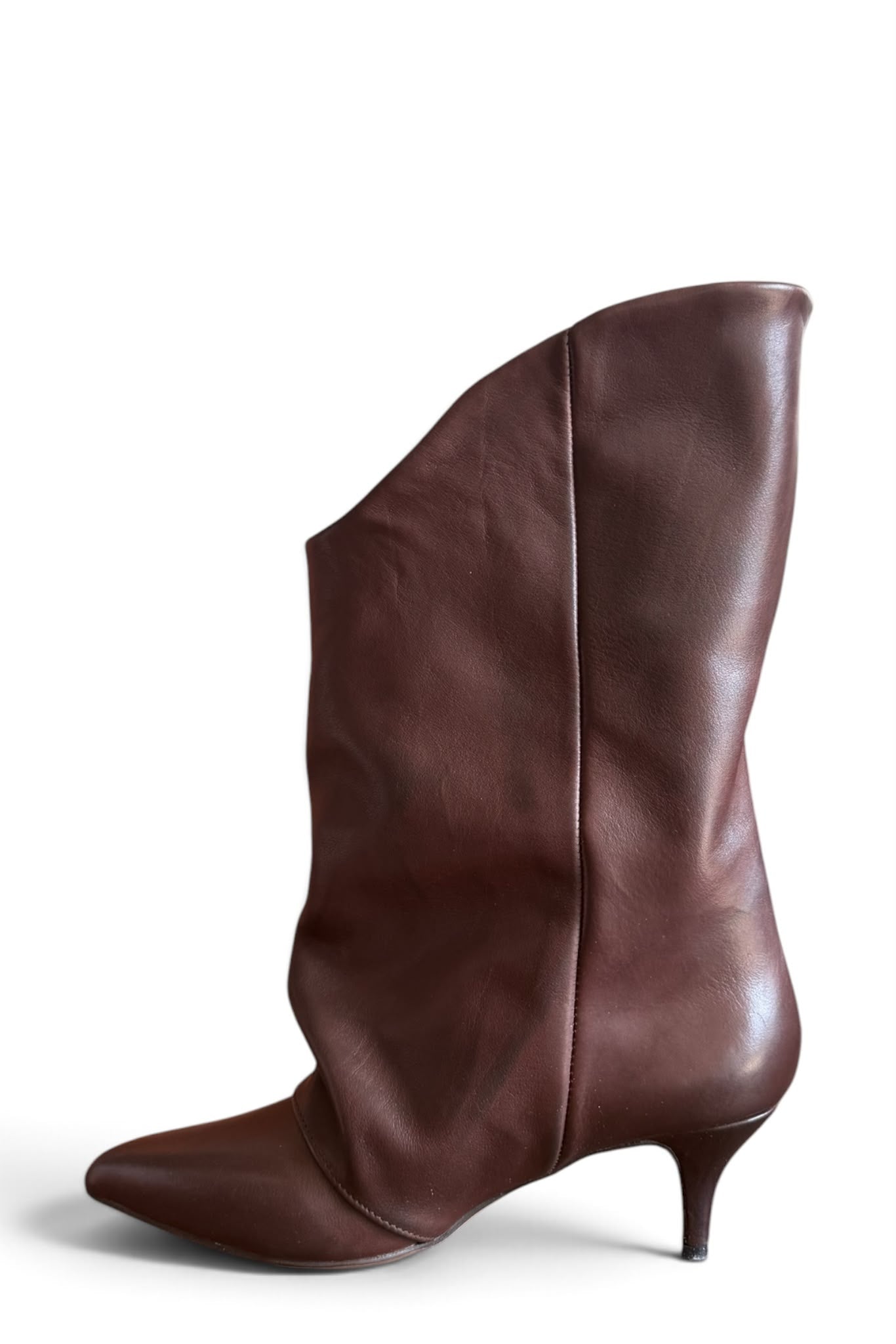 Ankle boot with fold in leather suede - Suele New