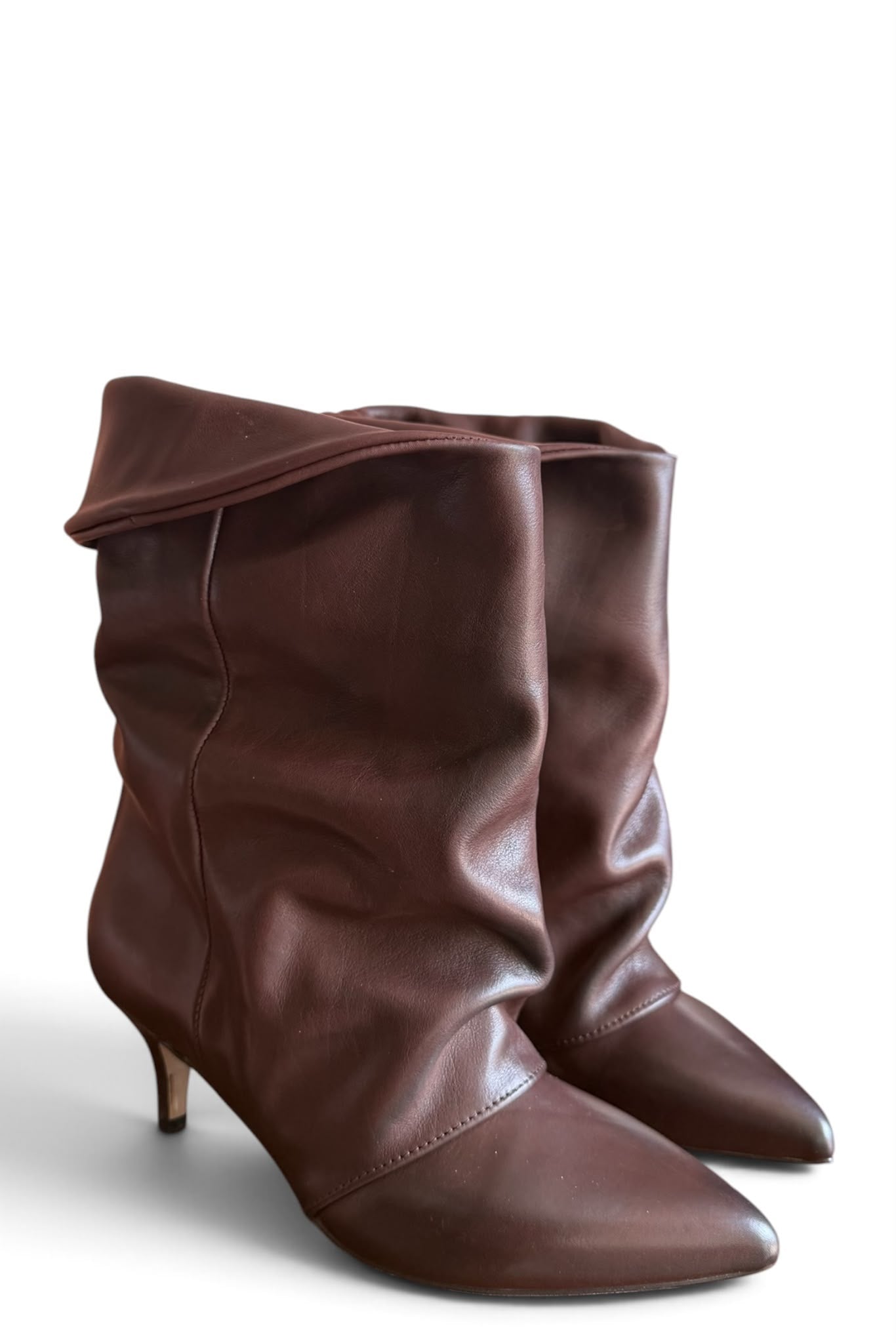 Ankle boot with fold in leather suede - Suele New