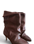 Ankle boot with fold in leather suede - Suele New