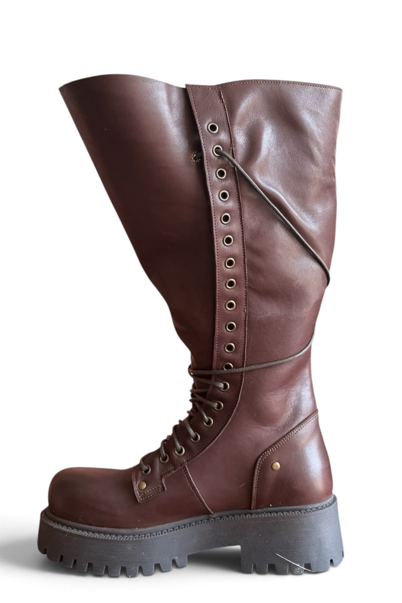 Anfibio alto in pelle marrone - Clarissa
