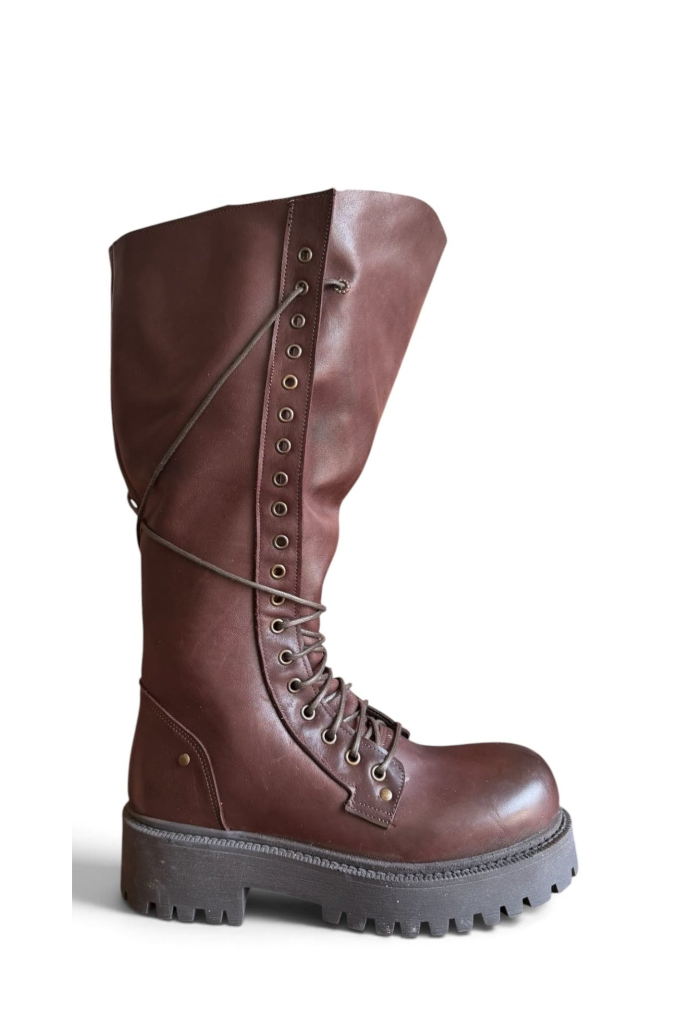 Anfibio alto in pelle marrone - Clarissa