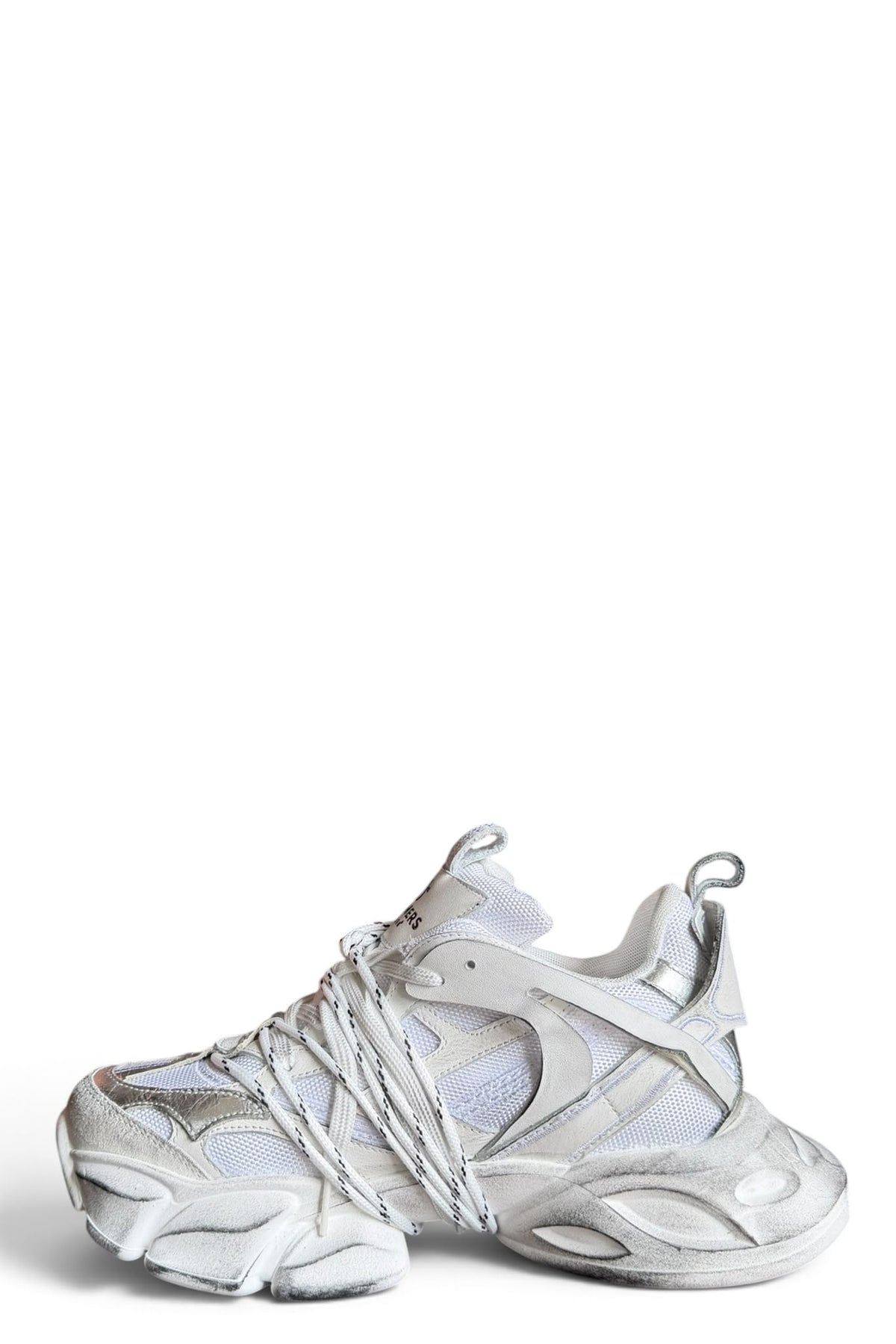 Sneakers ape bianco e grigio spazzolato - Madison