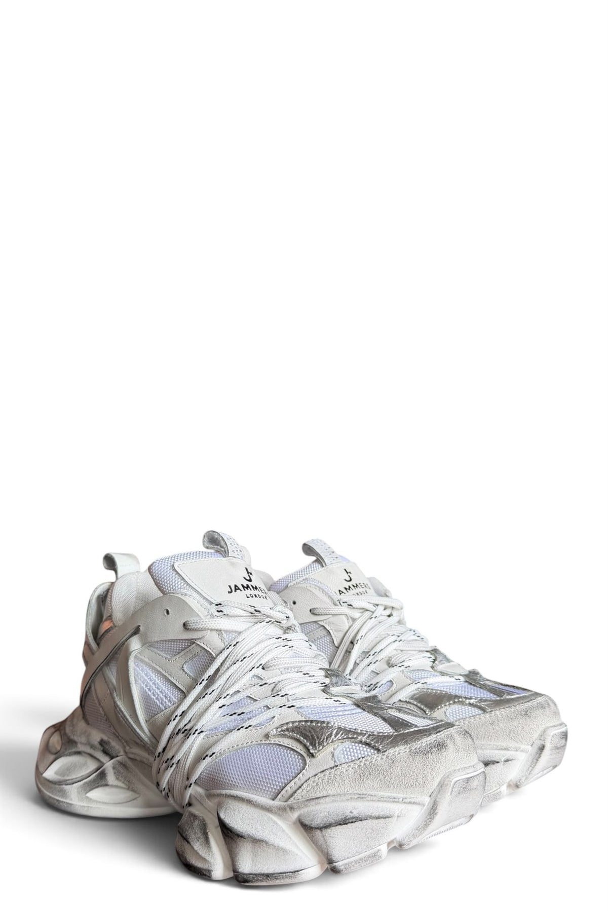 Sneakers ape bianco e grigio spazzolato - Madison