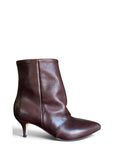 Bordeaux leather heeled ankle boot - Angelique