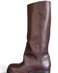 Anfibio con fibbie in pelle marrone - NOVA