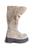 Anfibio alto in camoscio taupe - Clarissa