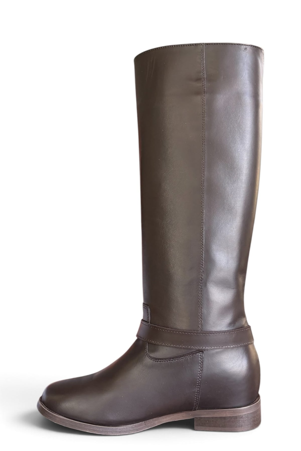 Stivale con spachetto sul retro in pelle marrone - Victor
