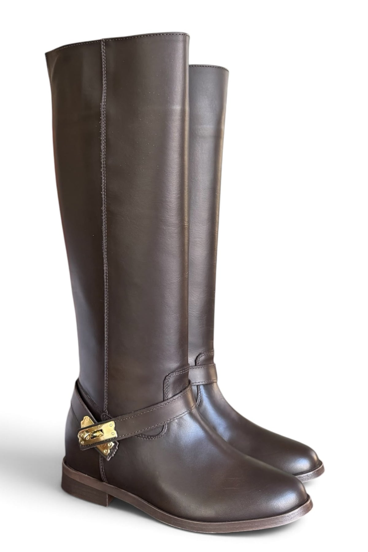Stivale con spachetto sul retro in pelle marrone - Victor