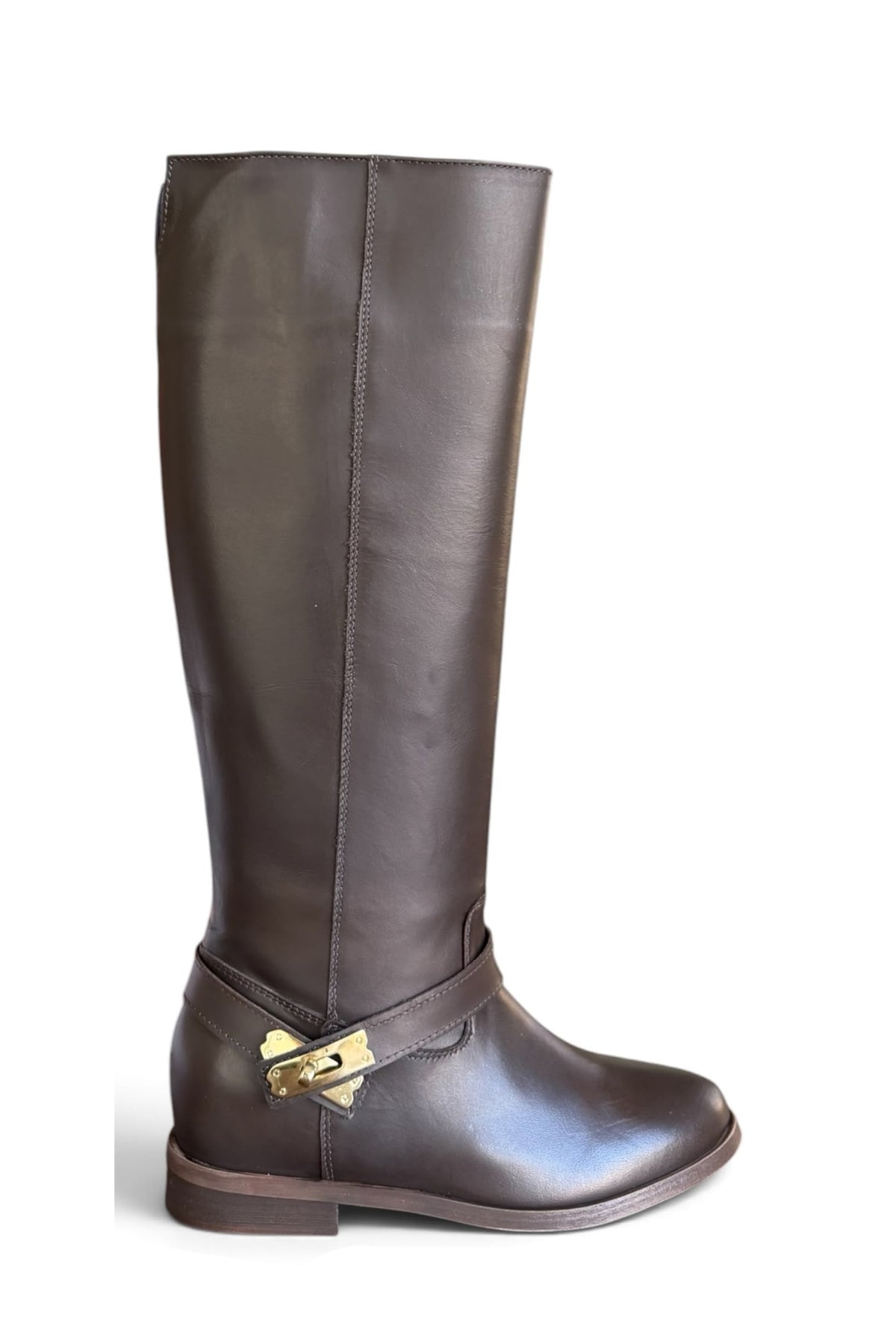 Stivale con spachetto sul retro in pelle marrone - Victor