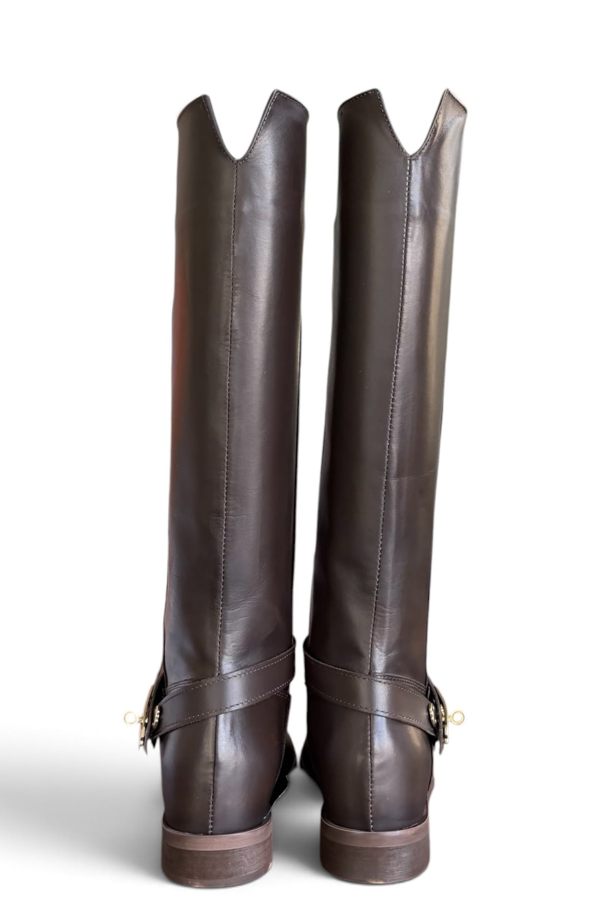 Stivale con spachetto sul retro in pelle marrone - Victor