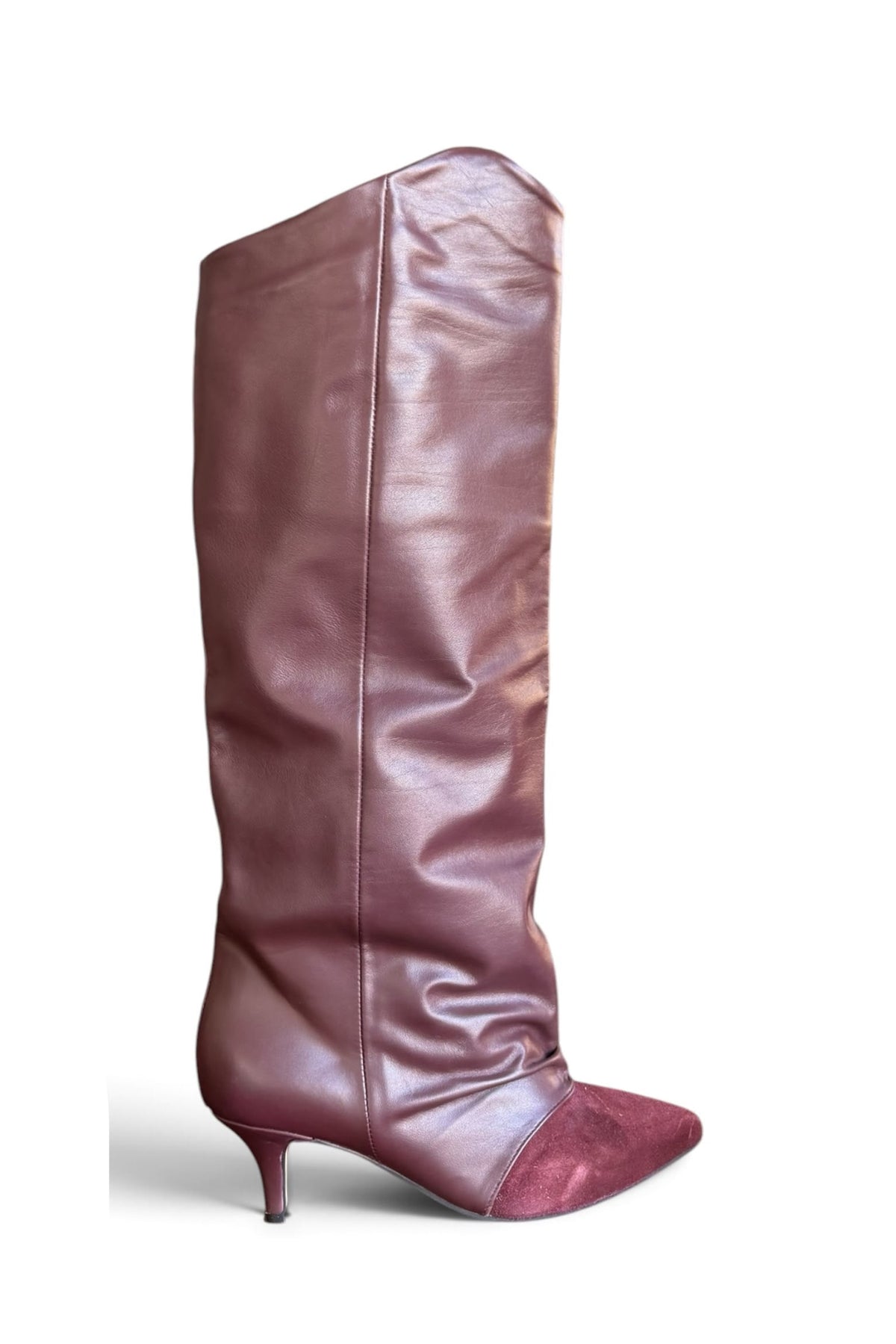 Stivale in pelle e camoscio bordeaux - Marsh