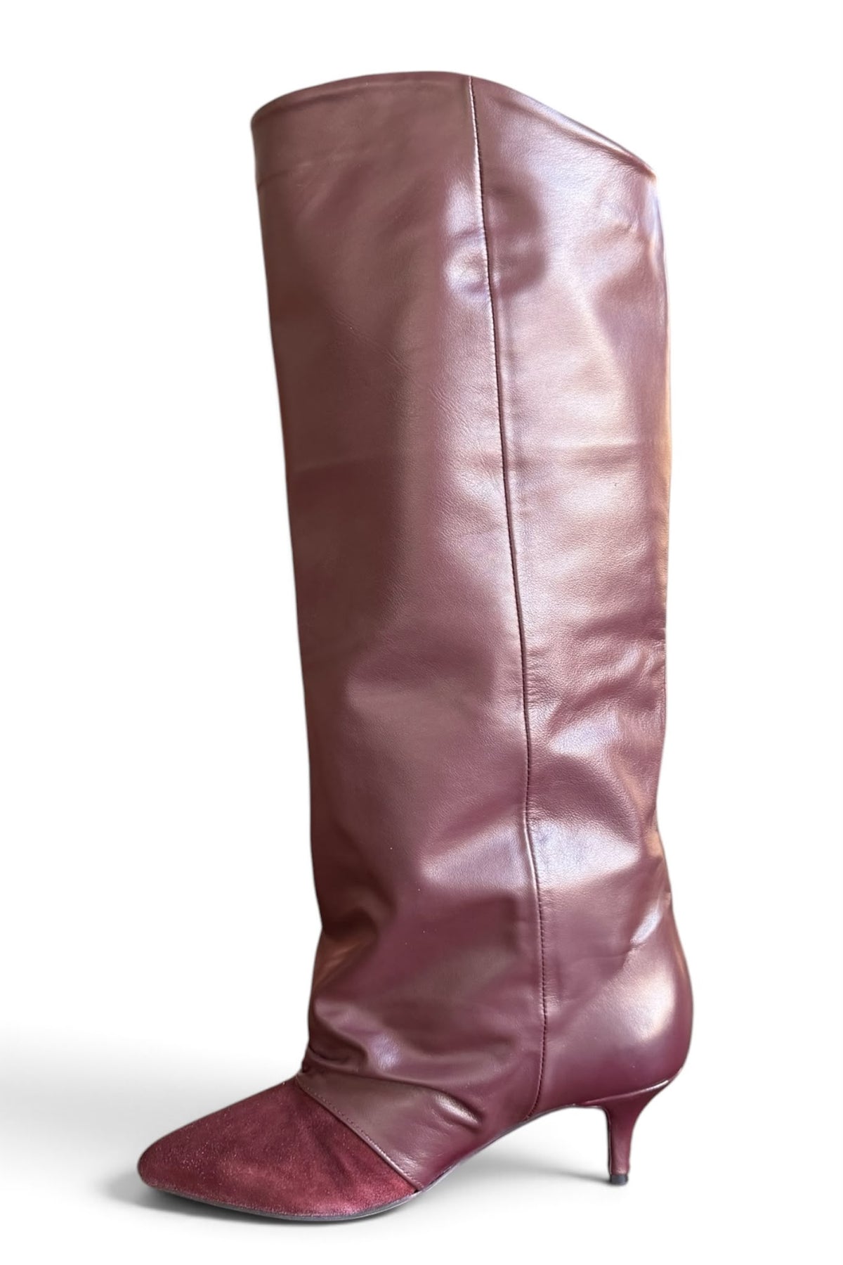 Stivale in pelle e camoscio bordeaux - Marsh