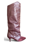Stivale in pelle e camoscio bordeaux - Marsh