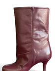 Black leather ankle boot - MRS LOW New