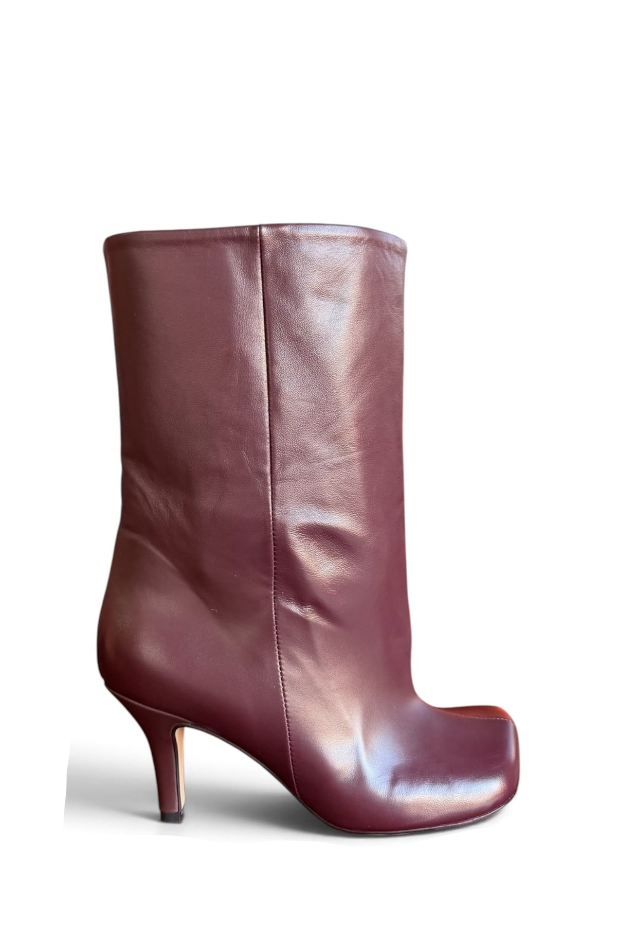 Black leather ankle boot - MRS LOW New