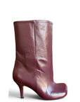 Black leather ankle boot - MRS LOW New