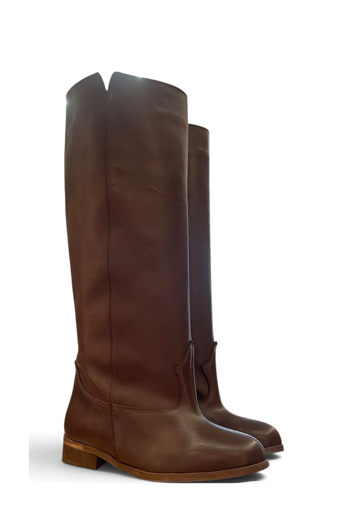Stivale in pelle marrone - Melody