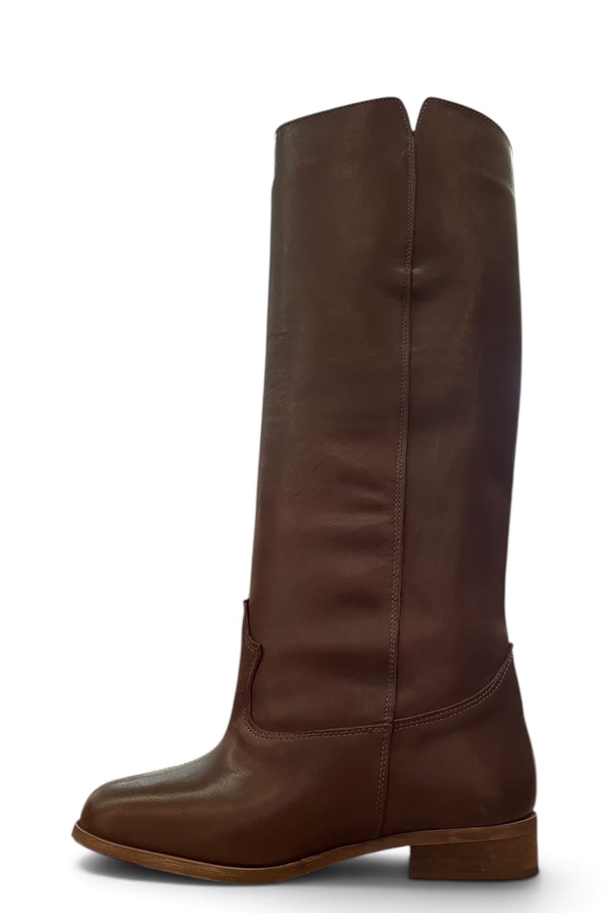 Stivale in pelle marrone - Melody