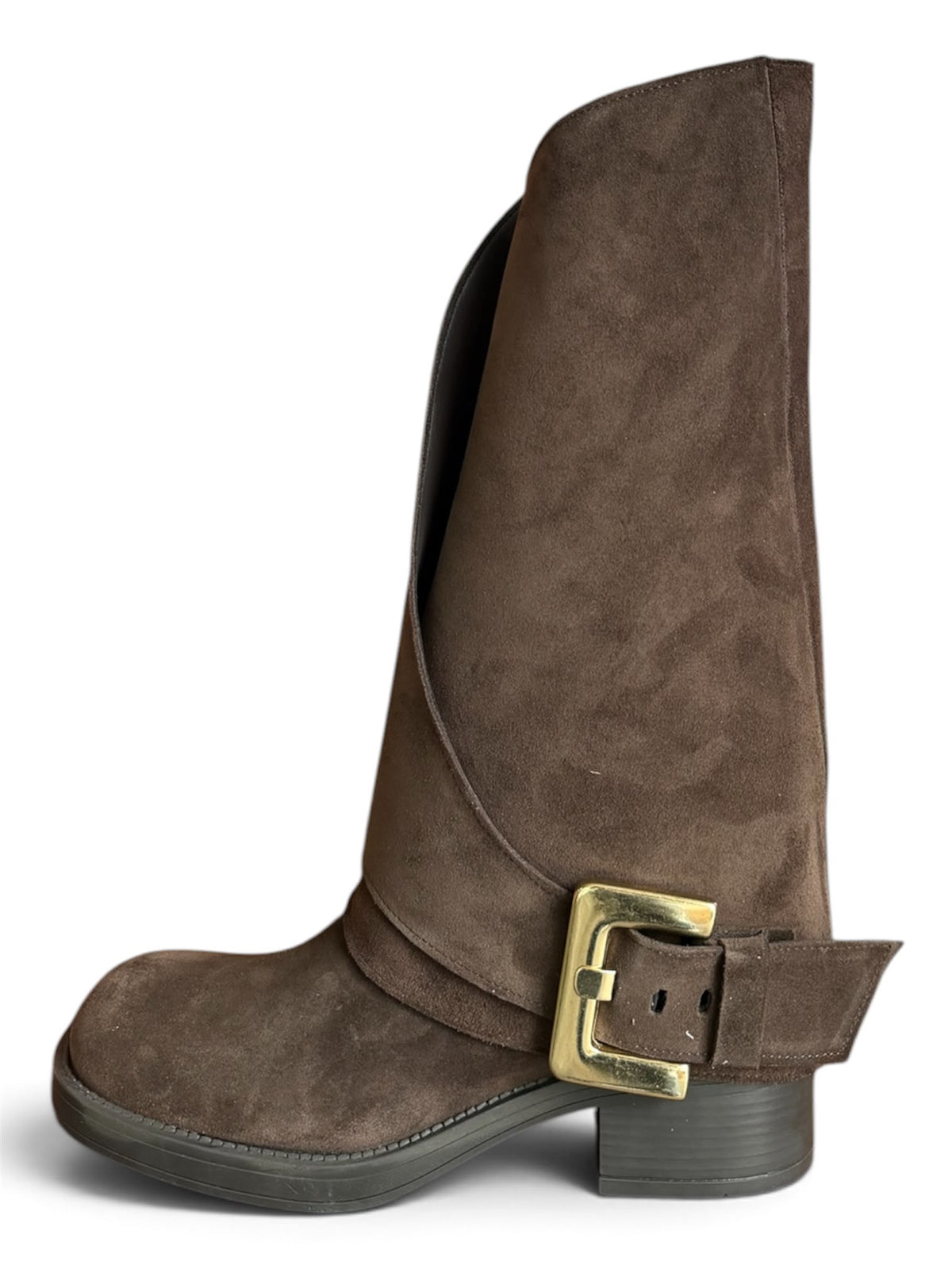 Botte à revers et ceinture en cuir - Zuleika