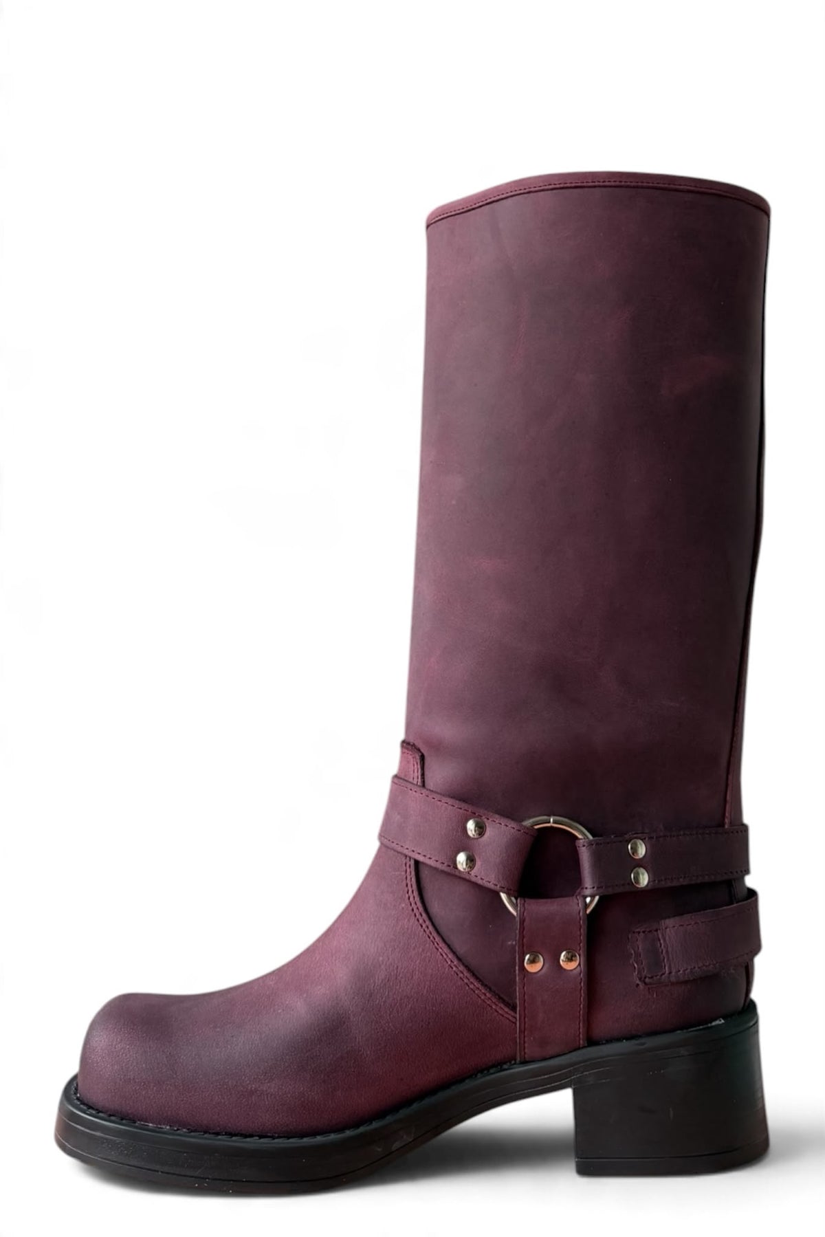 Amphibious boot with Sullivan buckles brown - Giuly