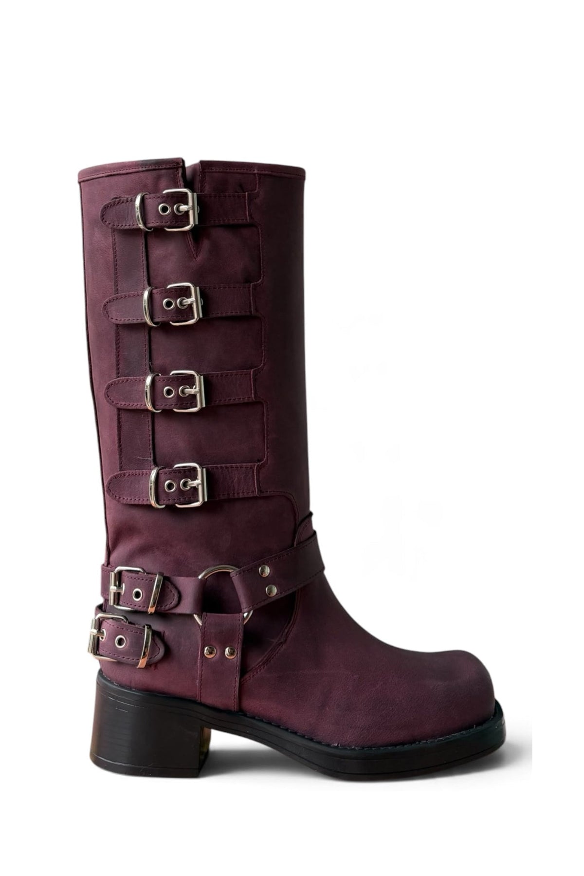 Amphibious boot with Sullivan buckles brown - Giuly
