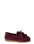 Mocassino con frange in camoscio borgogna - Velvet