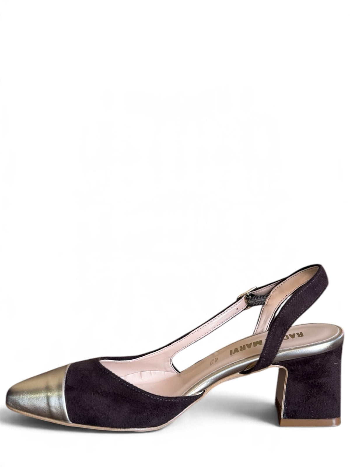 Slingback velvet moka - Clara