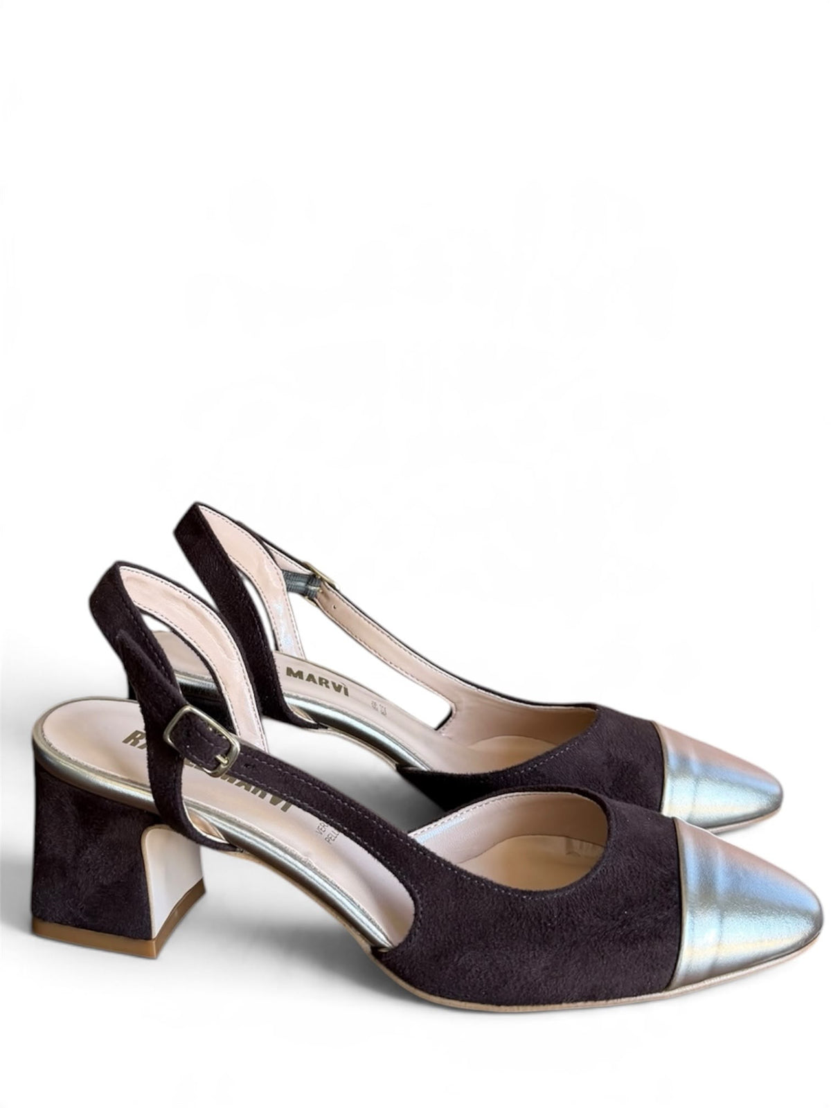 Slingback velvet moka - Clara
