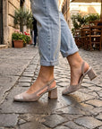 Slingback velvet corda - Clara
