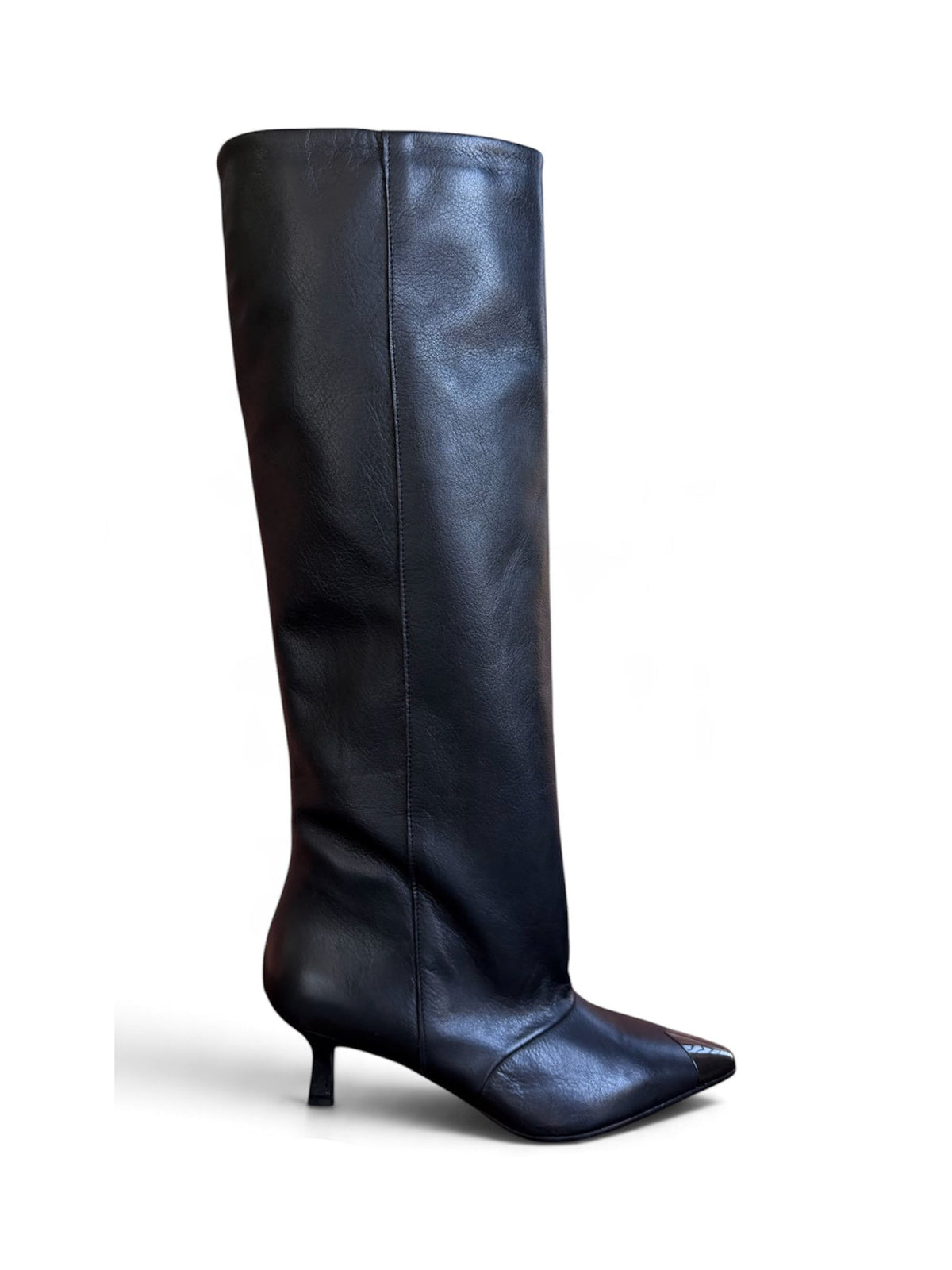 Stivale in pelle nero - Chrome high