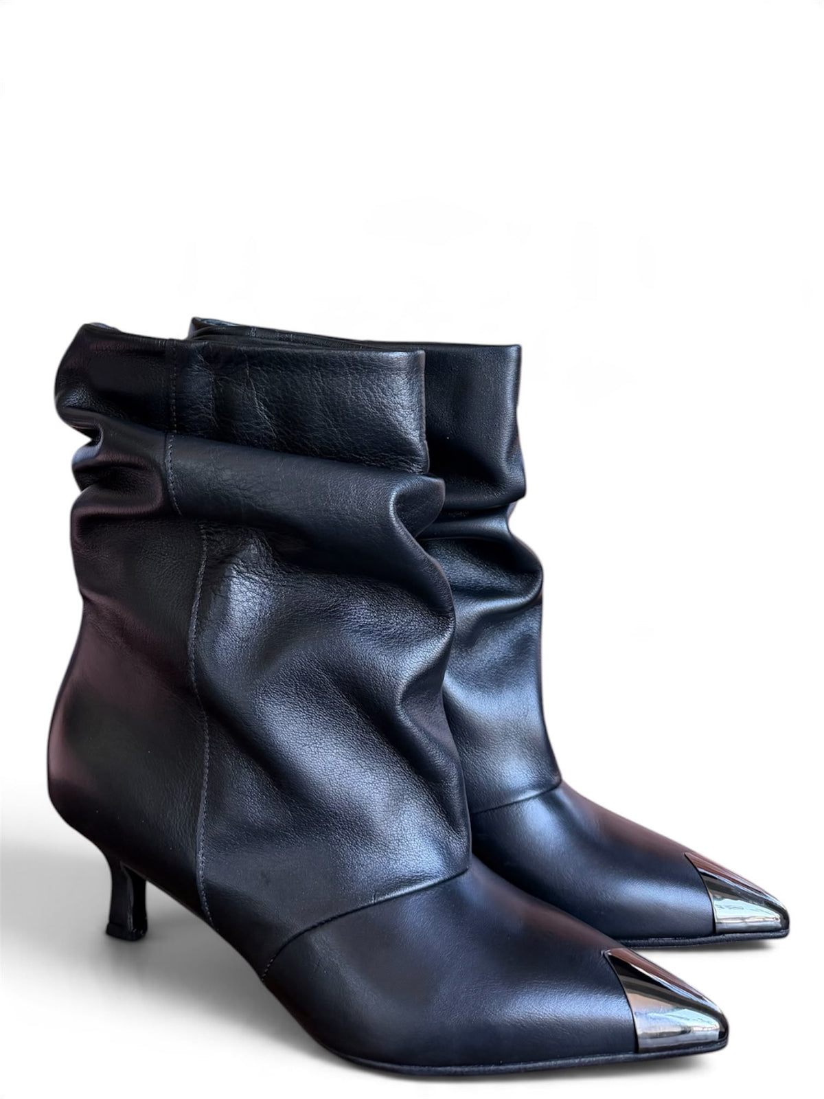 Tronchetto in pelle nero - Chrome low