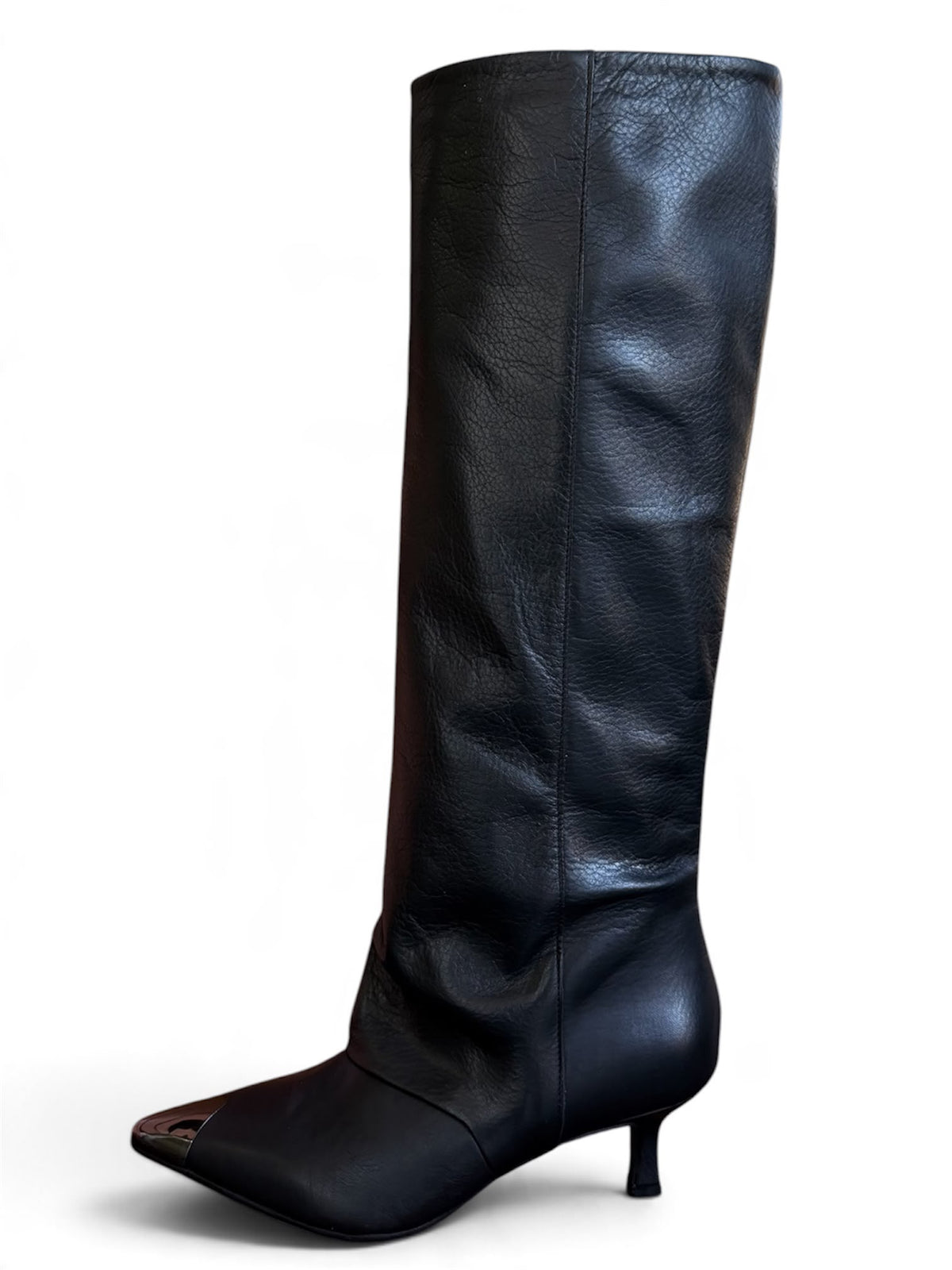 Stivale in pelle nero - Chrome high