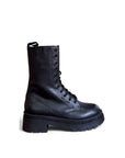 Anfibio con lacci in pelle nero - Liz