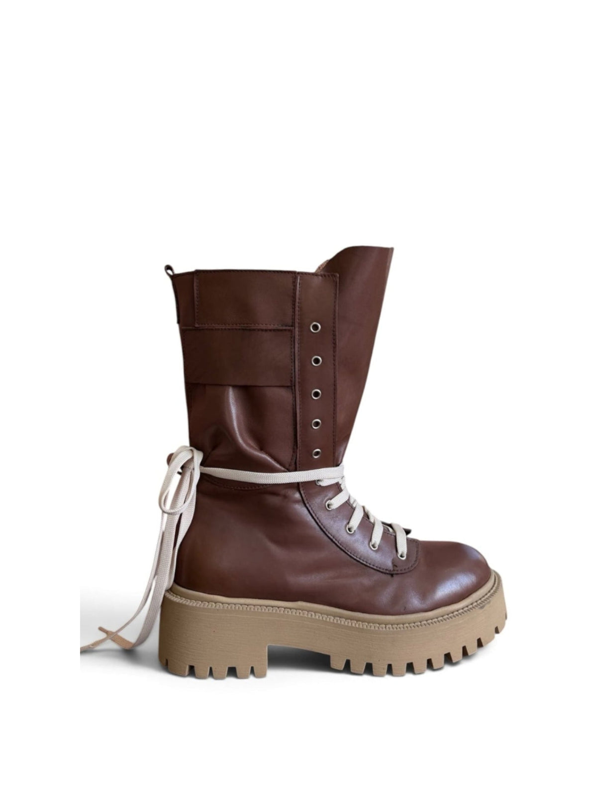 Bottines en daim taupe avec petite poche - Maya