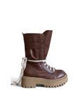 Bottines en daim taupe avec petite poche - Maya