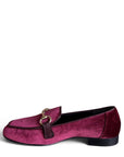 Mocassino con applicazione in velluto bordeaux - Yara