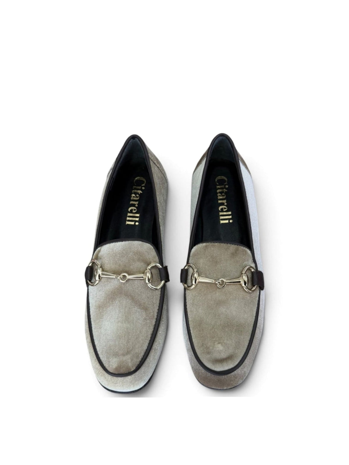 Mocassino con applicazione in velluto beige - Yara