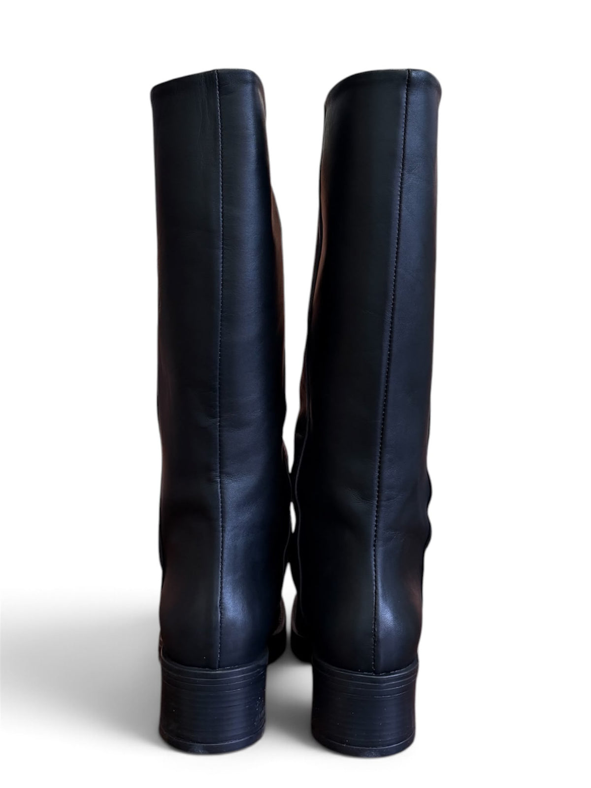 Stivale alto in pelle nero - Helen