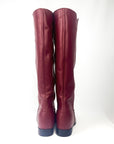 Stivale con spacchetto lateral in pelle bordeaux  - Sophie SPS