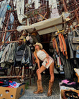 Texano con ricami in nabuk cuoio - Cowgirl SS25