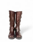 Anfibio con fibbie laterali in pelle marrone -  Kendall SPS