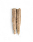 Stivale alto al ginocchio con tacco in camoscio taupe - Mersia Evolution New SS25