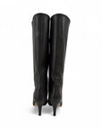 Stivale con punta quadrata in pelle nero - MRS SQUARE