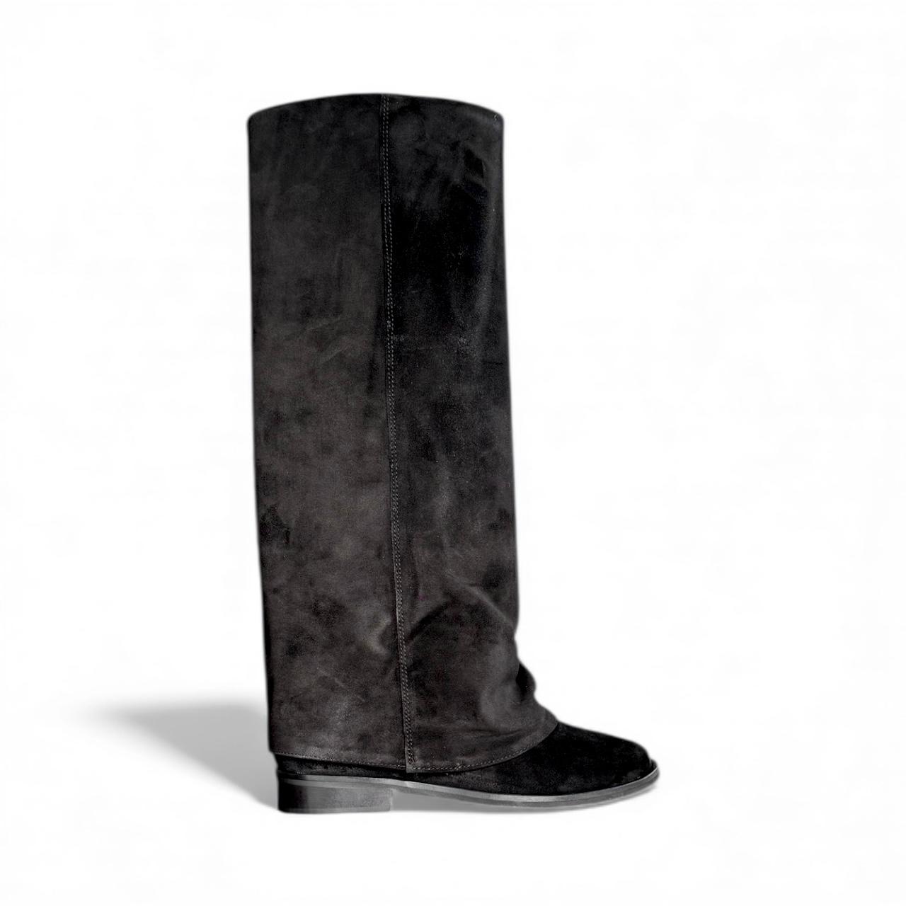 Stivale con piegone in camoscio - Marchal New