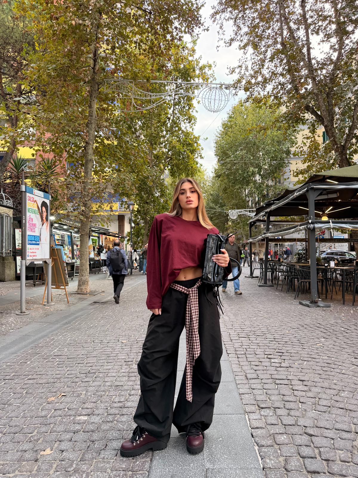 Sneakers in pelle bordeaux con lacci - Mexico