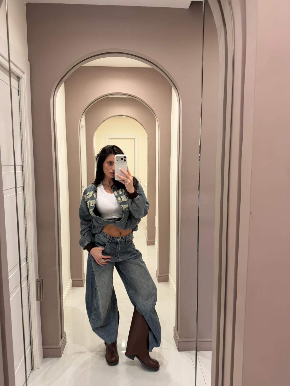 Stivale con piegone cintura in pelle - Zuleika